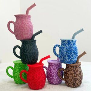 Talavera Baby Training Mug – BPA-Free Silicone Straw Cup (240ml)